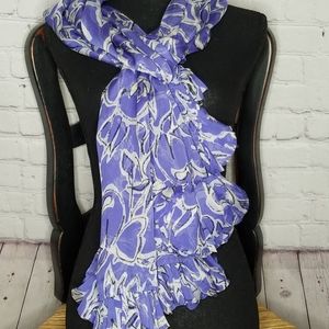 WORTH Petite Silk Scarf Ruffles Elegant Classy